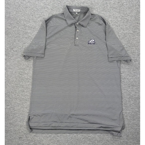Peter Millar Polo Shirt Mens Large Summer Comfort Golf TCU Horned Frogs College - Picture 2 of 9